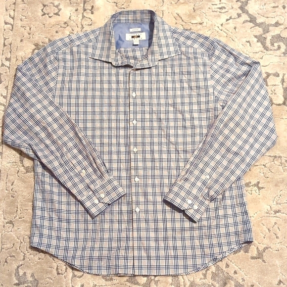 Joseph Abboud Gray Men's Button Front Business Casual Long Sleeve Shirt, XL - Picture 1 of 10
